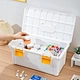 Portable Plastic Craft Organizer Case for Painting Drawing Tools